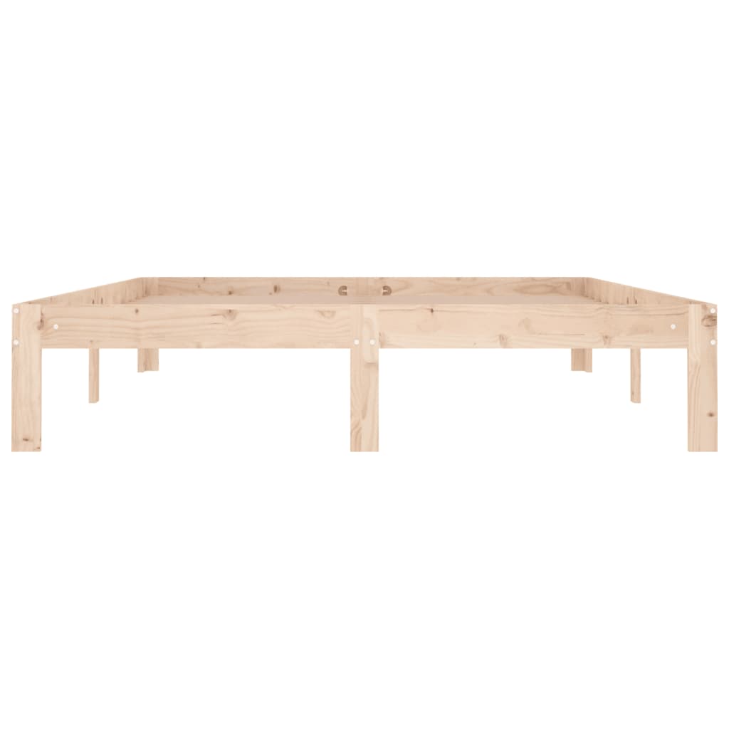 Bed Frame Solid Wood Pine 140x190 cm