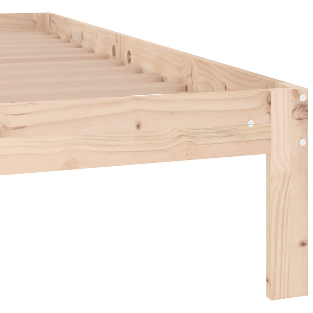 Bed Frame Solid Wood Pine 140x190 cm