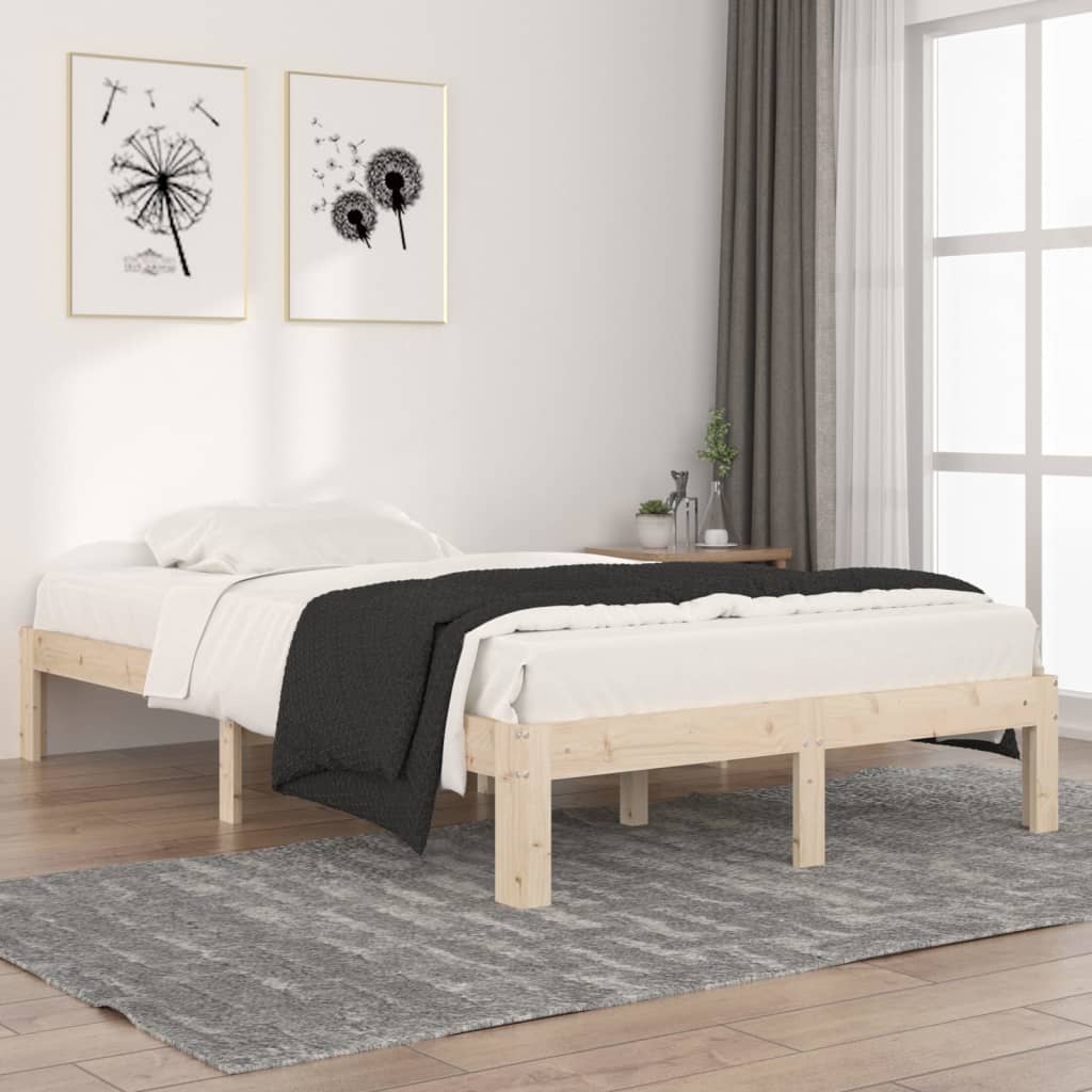 Bed Frame Solid Wood Pine 120x200 cm