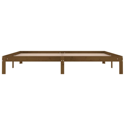 Bed Frame Honey Brown Solid Wood Pine 200x200 cm