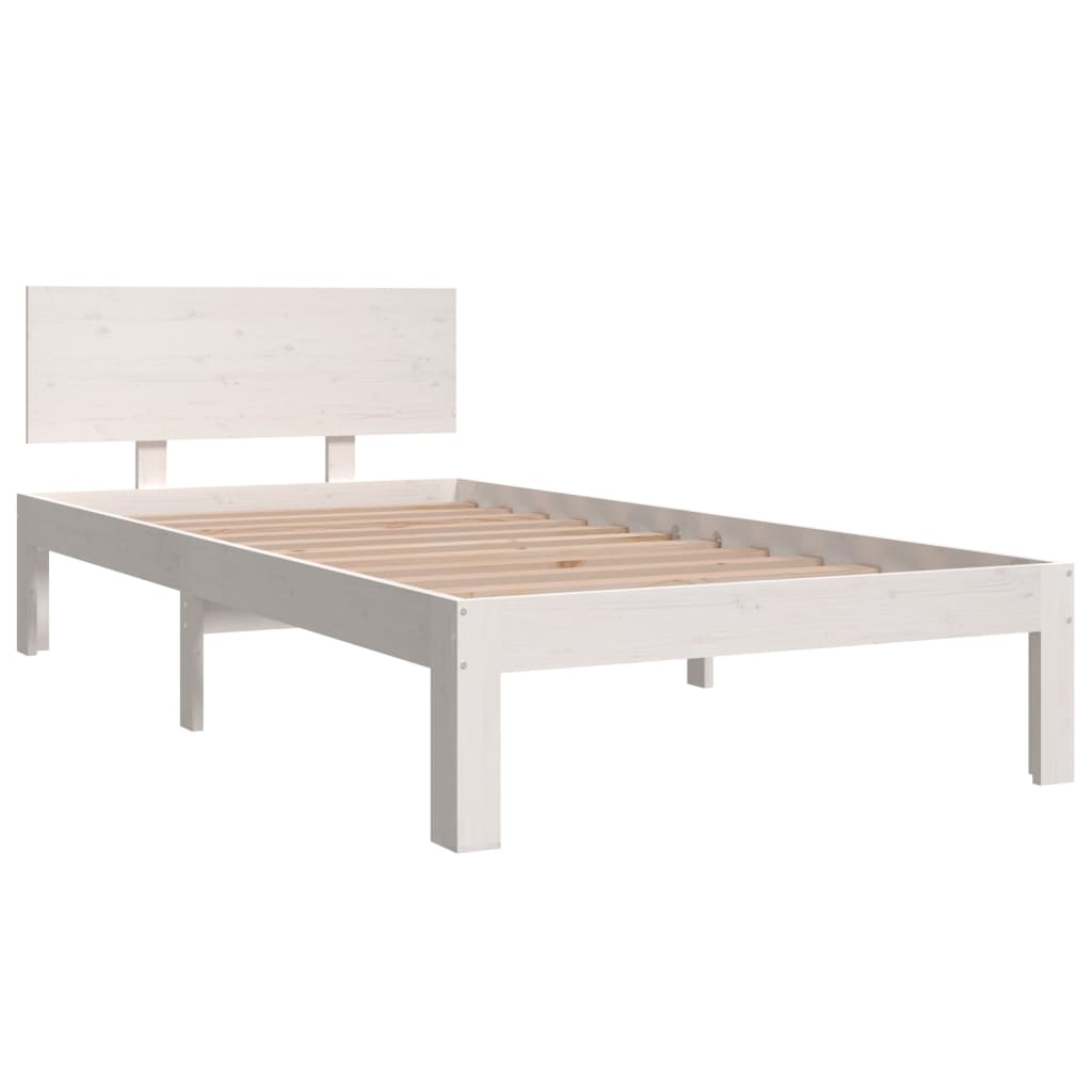 Bed Frame without Mattress White 90x190cm Single