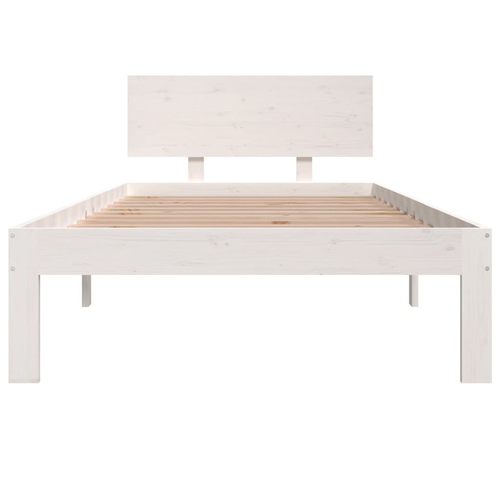 Bed Frame without Mattress White 90x190cm Single