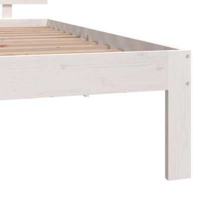 Bed Frame without Mattress White 90x190cm Single