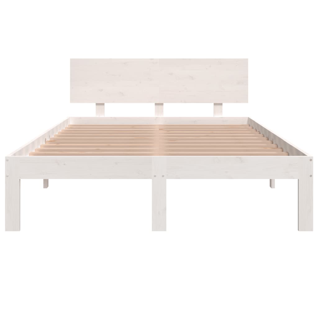 Bed Frame without Mattress White 120x190 cm Small Double