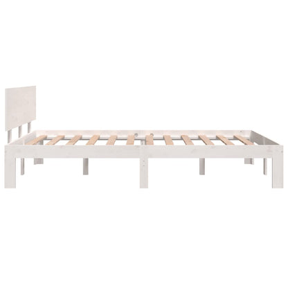 Bed Frame without Mattress White 120x190 cm Small Double