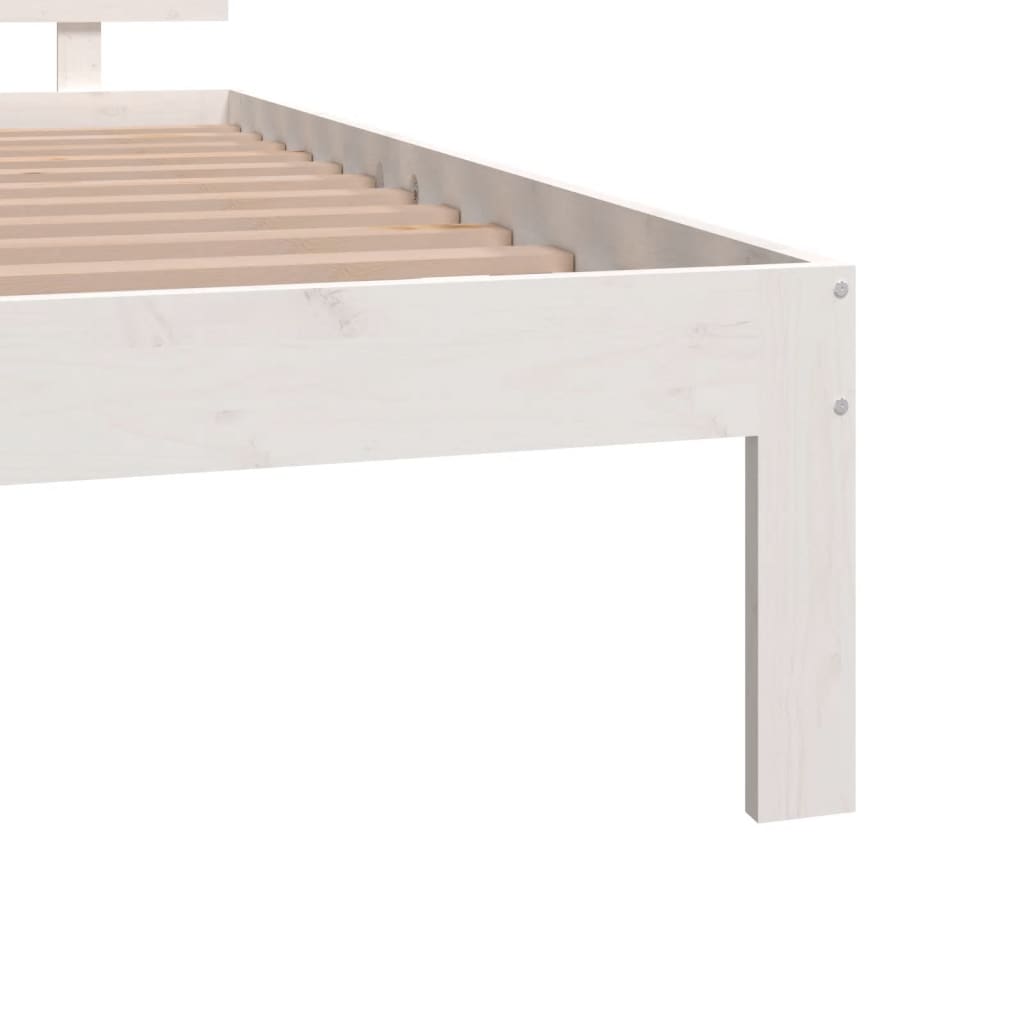 Bed Frame without Mattress White 120x190 cm Small Double