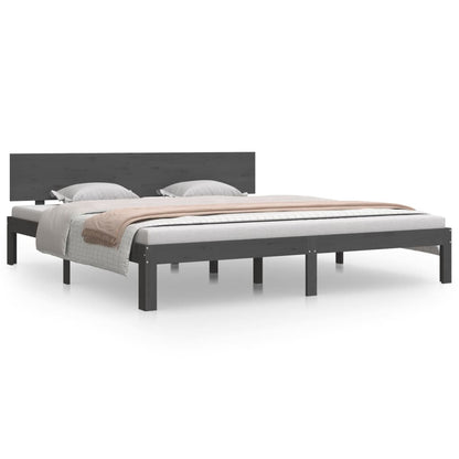 Bed Frame without Mattress Grey 180x200 cm Super King Size