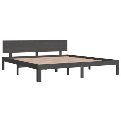 Bed Frame without Mattress Grey 180x200 cm Super King Size