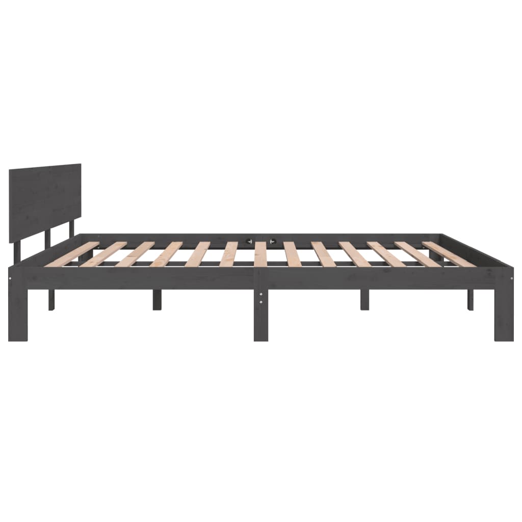 Bed Frame without Mattress Grey 180x200 cm Super King Size