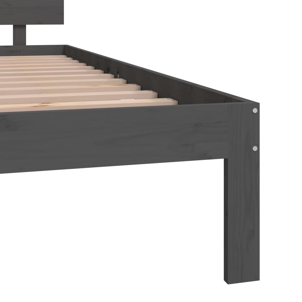 Bed Frame without Mattress Grey 180x200 cm Super King Size