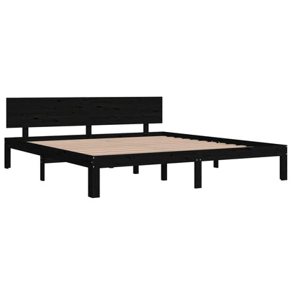 Bed Frame without Mattress Black 180x200cm Super King Size