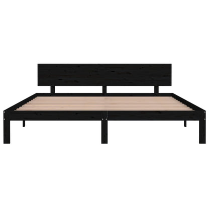 Bed Frame without Mattress Black 180x200cm Super King Size