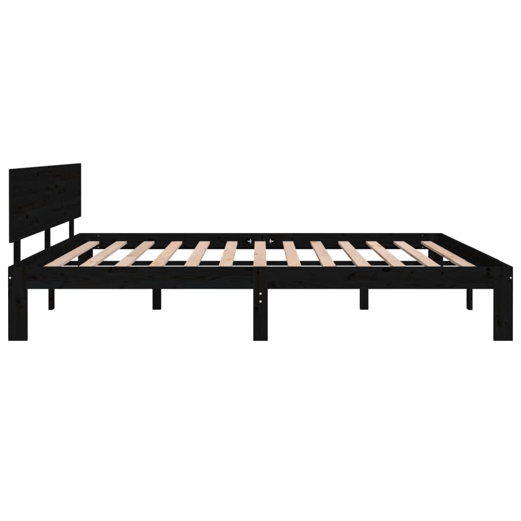 Bed Frame without Mattress Black 180x200cm Super King Size