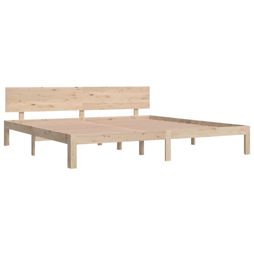 Bed Frame without Mattress Solid Wood Pine 200x200cm