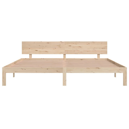 Bed Frame without Mattress Solid Wood Pine 200x200cm