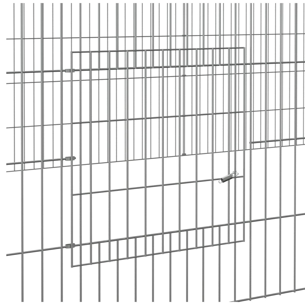 5-Panel Rabbit Cage 541x109x54 cm Galvanised Iron