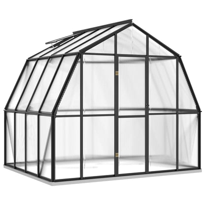 Greenhouse with Base Frame Anthracite 6.43 m² Aluminium