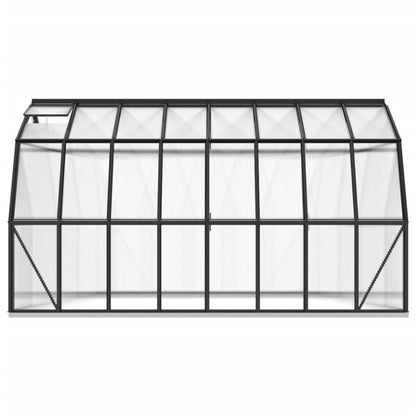 Greenhouse with Base Frame Anthracite 12.63 m² Aluminium