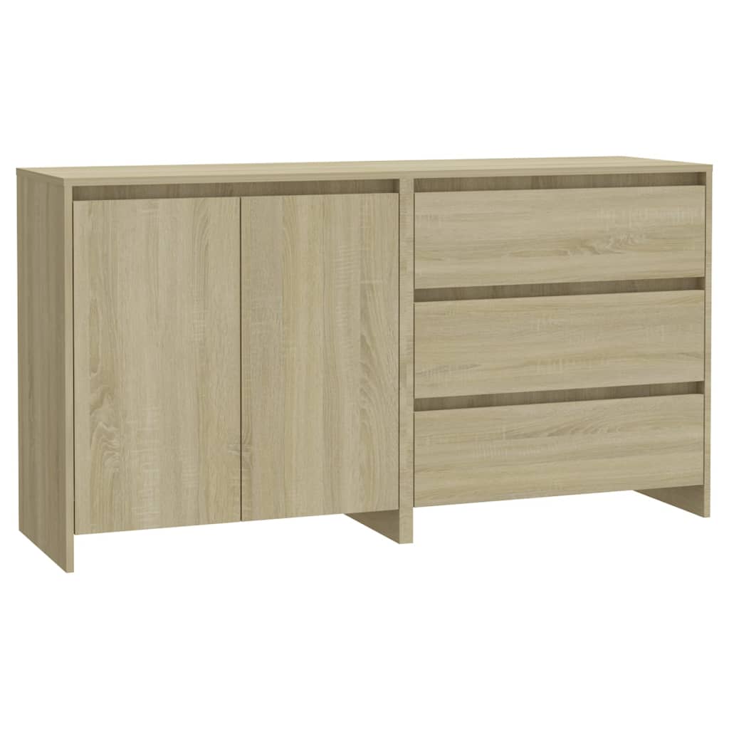 2 Piece Sideboard Sonoma Oak Engineered Wood