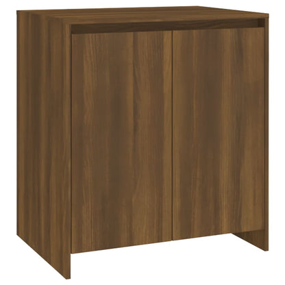 2 Piece Sideboard Brown Oak Engineered Wood