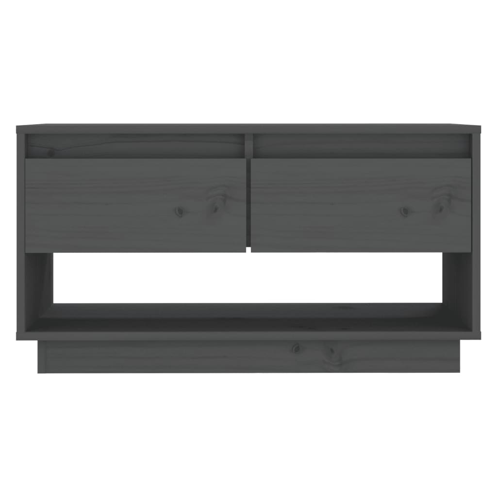 TV Cabinet Grey 74x34x40 cm Solid Wood Pine