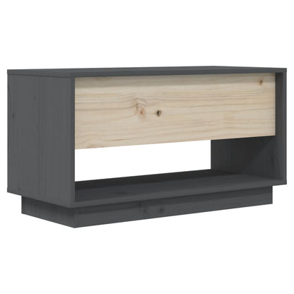 TV Cabinet Grey 74x34x40 cm Solid Wood Pine