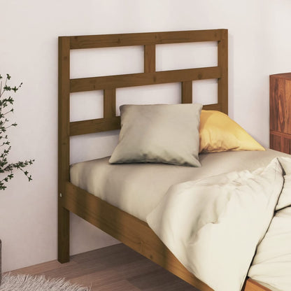 Bed Headboard Honey Brown 106x4x100 cm Solid Wood Pine