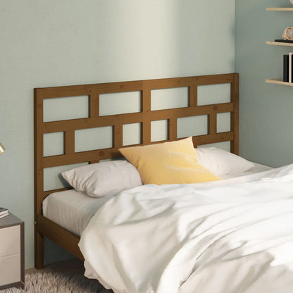 Bed Headboard Honey Brown 126x4x100 cm Solid Wood Pine