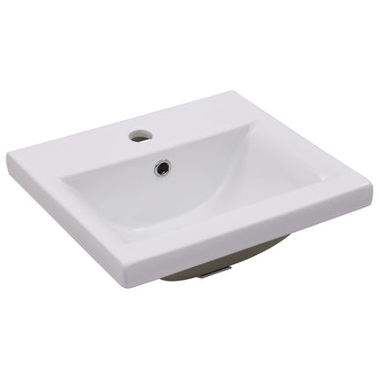 Sink Cabinet with Built-in Basin Concrete Grey Engineered Wood