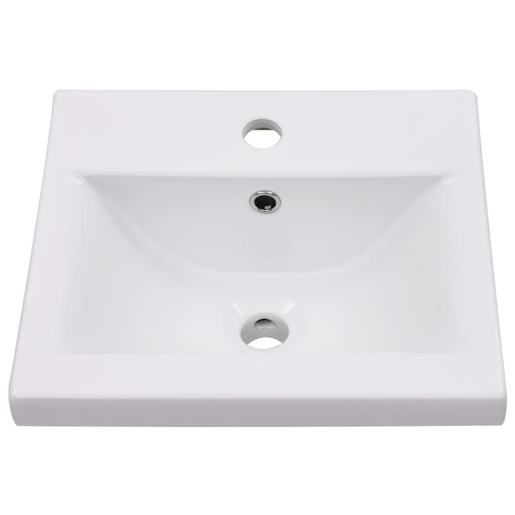 Sink Cabinet with Built-in Basin Concrete Grey Engineered Wood