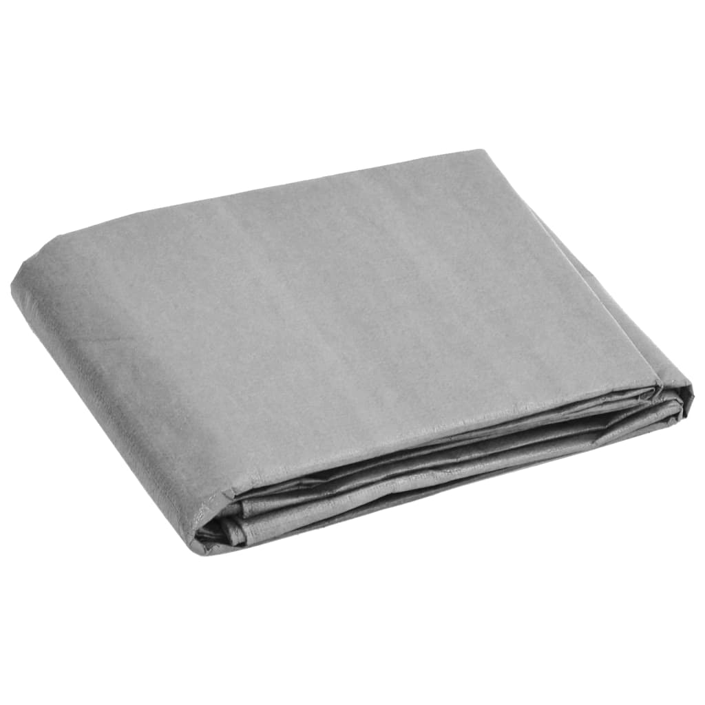 Tarpaulin 180 g/m² 8x12 m Grey HDPE