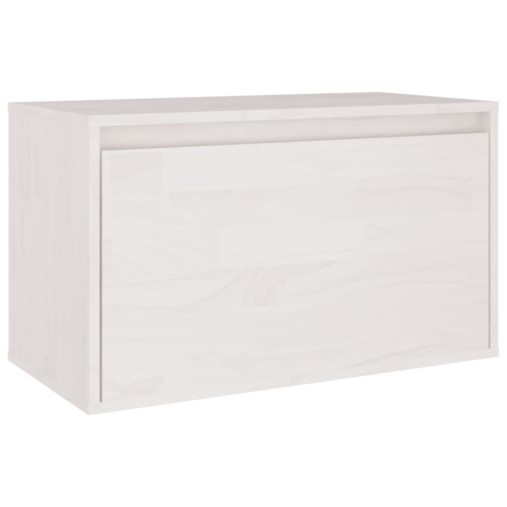 TV Cabinets 3 pcs White Solid Wood Pine