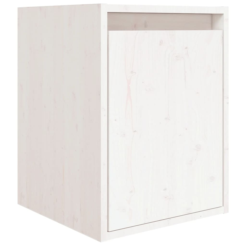 TV Cabinets 3 pcs White Solid Wood Pine