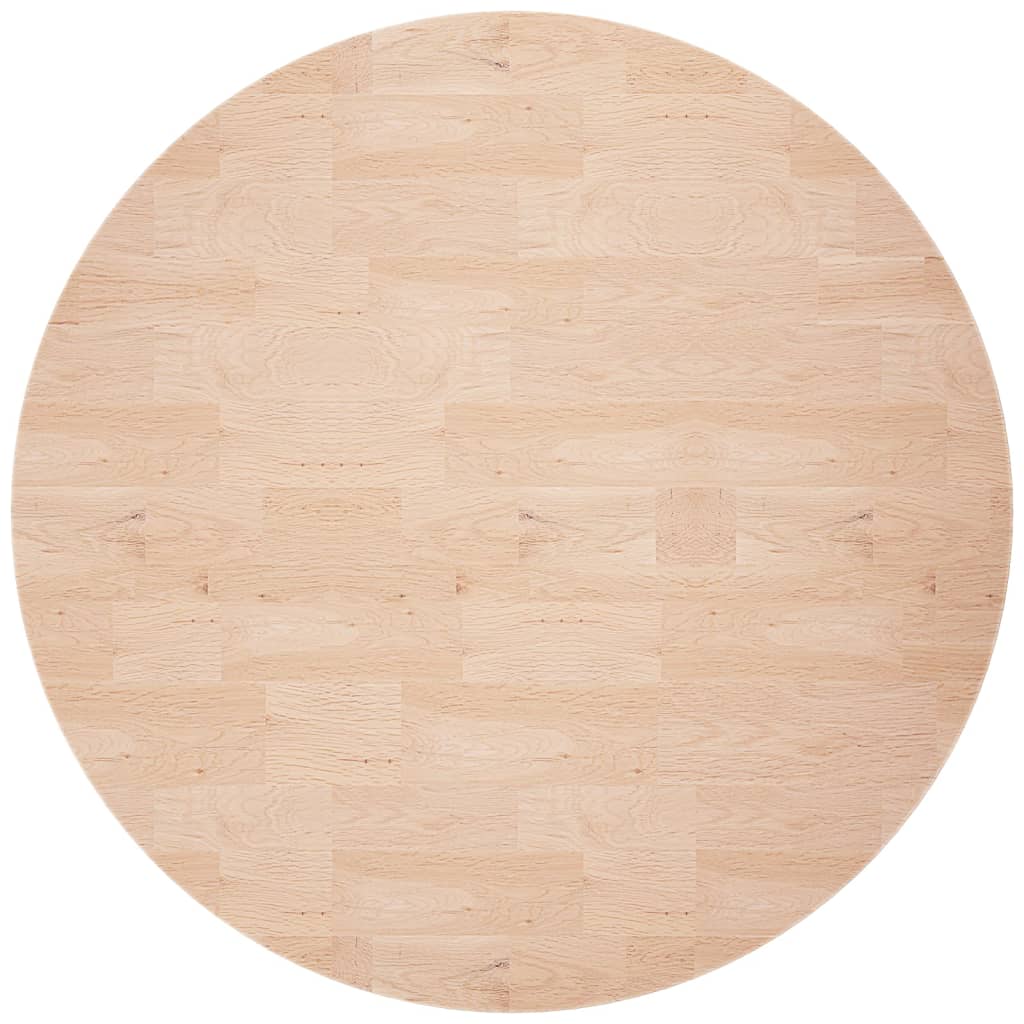 Round Table Top Ø60x4 cm Untreated Solid Wood Oak