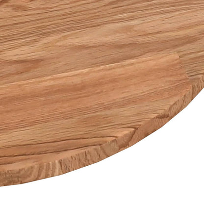 Round Table Top Light Brown Ø30x1.5 cm Treated Solid Wood Oak