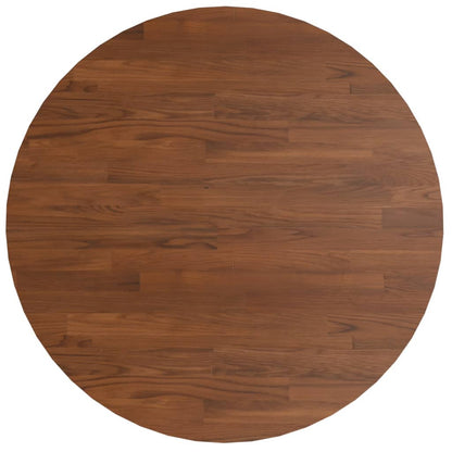 Round Table Top Dark Brown Ø70x1.5 cm Treated Solid Wood Oak