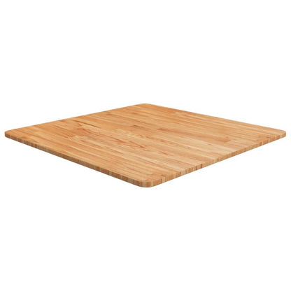 Square Table Top Light Brown 70x70x1.5cm Treated Solid Wood Oak