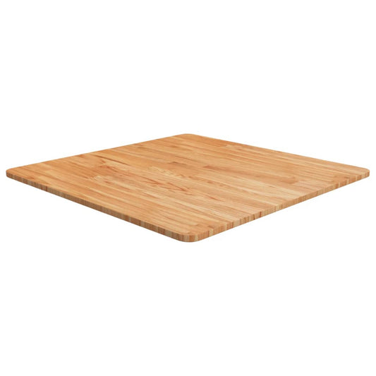 Square Table Top Light Brown 70x70x1.5cm Treated Solid Wood Oak