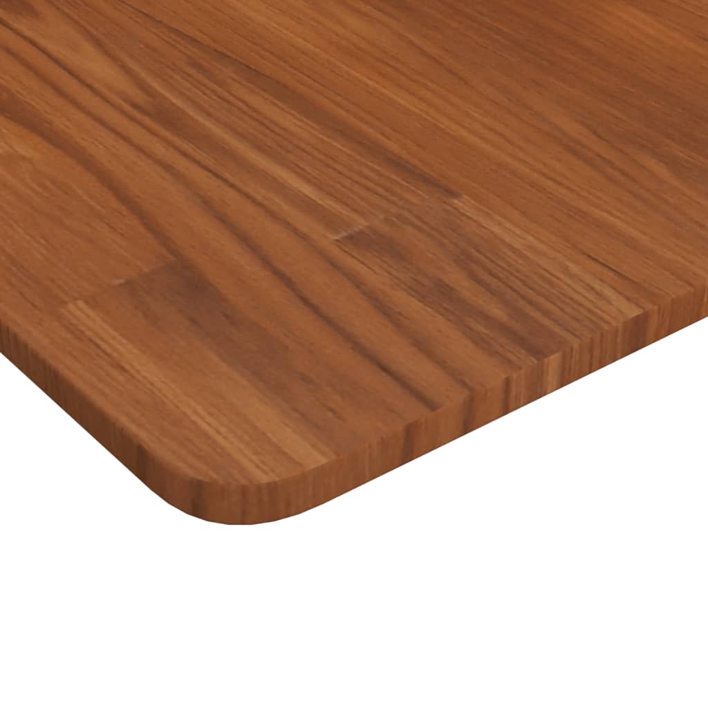 Square Table Top Dark Brown 60x60x1.5cm Treated Solid Wood Oak