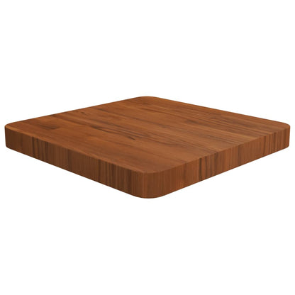 Square Table Top Dark Brown 40x40x4cm Treated Solid Wood Oak