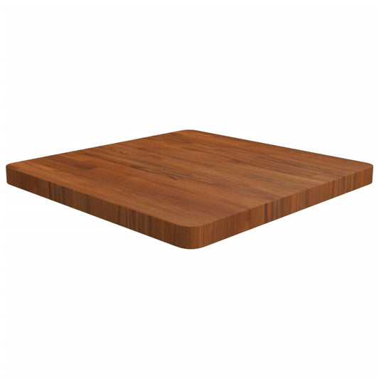 Square Table Top Dark Brown 60x60x4cm Treated Solid Wood Oak