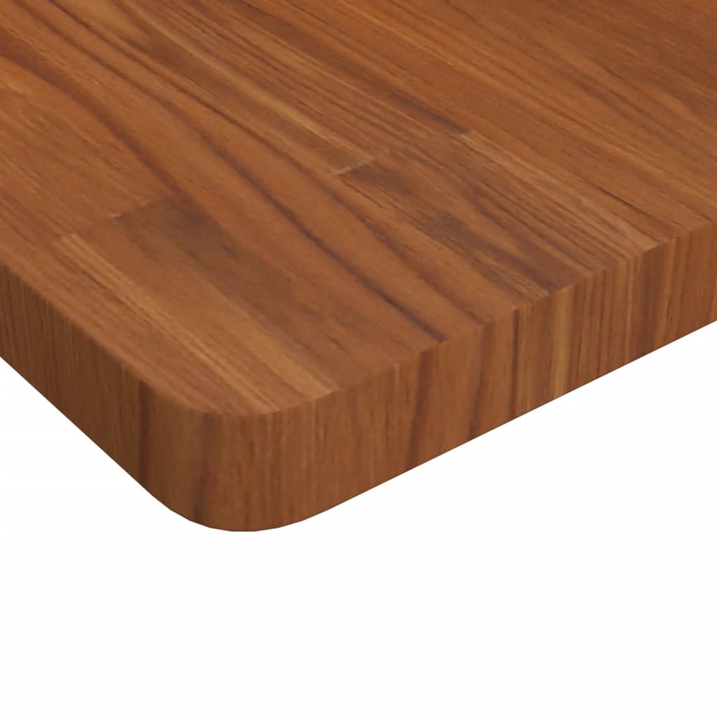 Square Table Top Dark Brown 60x60x4cm Treated Solid Wood Oak