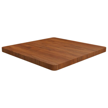 Square Table Top Dark Brown 70x70x4cm Treated Solid Wood Oak