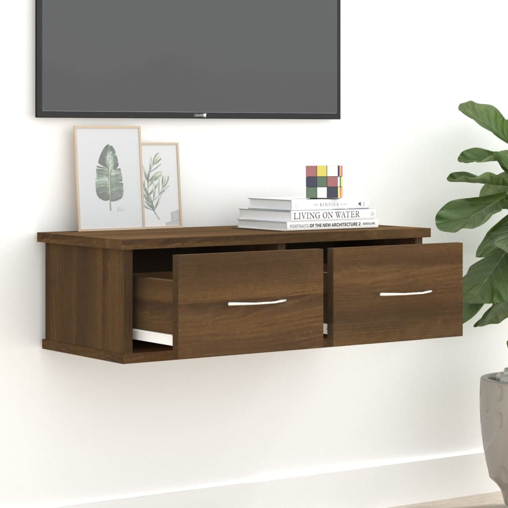 Wall Cabinet Brown Oak 60x26x18.5 cm Engineered Wood