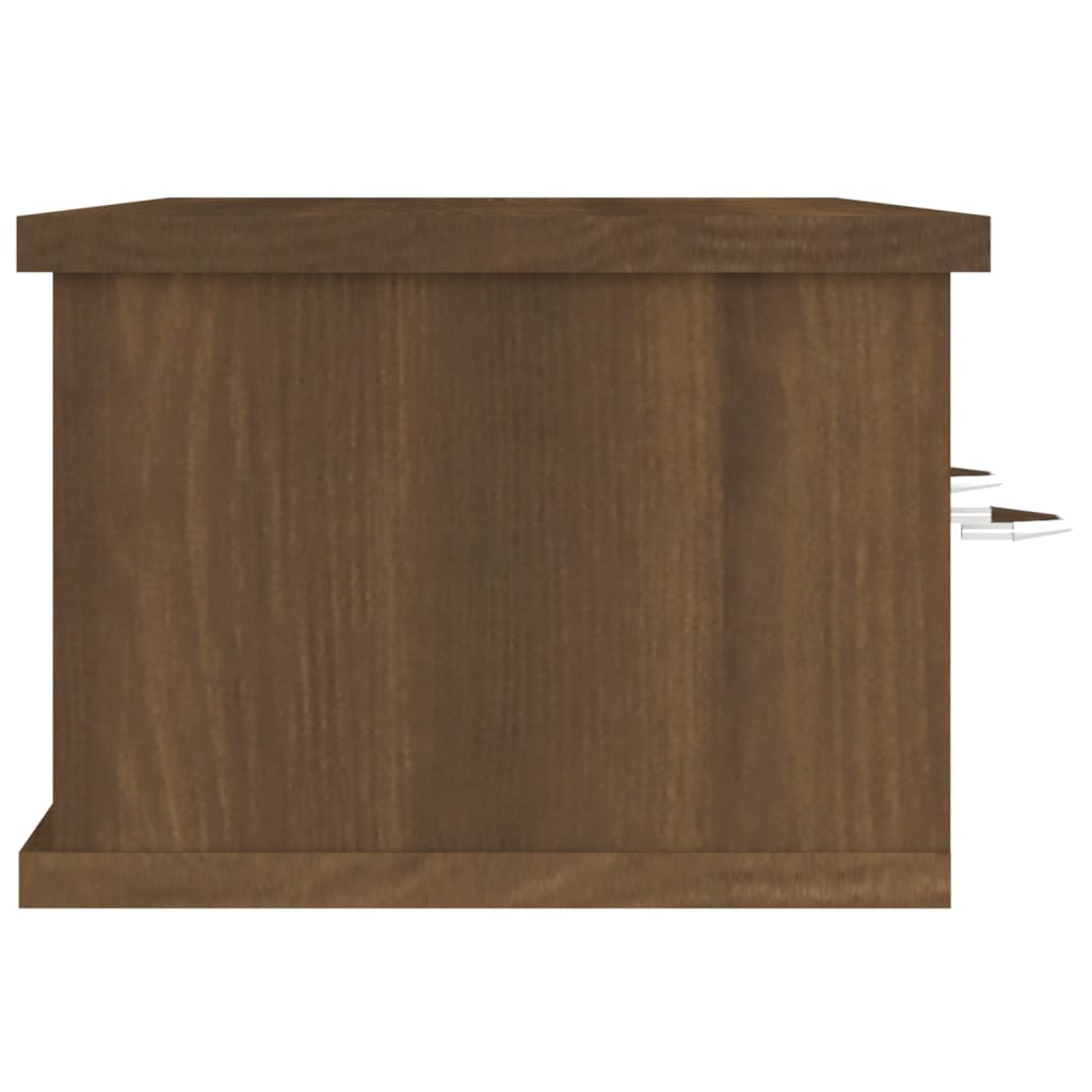 Wall Cabinet Brown Oak 88x26x18.5 cm Engineered Wood