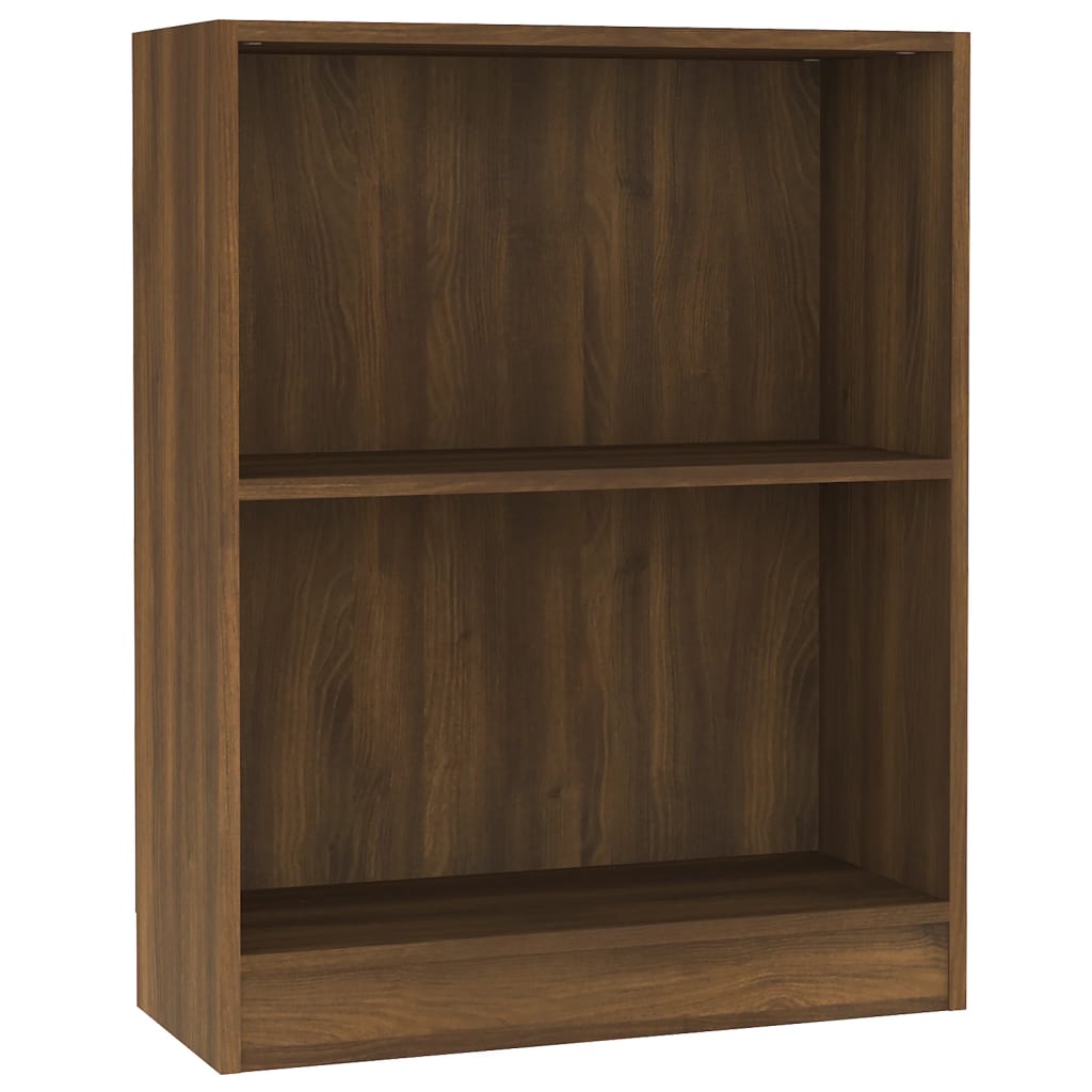 Bookshelf Brown Oak 60x24x76 cm Engineered Wood