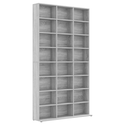 CD Cabinet Grey Sonoma 102x23x177.5 cm Engineered Wood