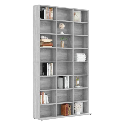 CD Cabinet Grey Sonoma 102x23x177.5 cm Engineered Wood