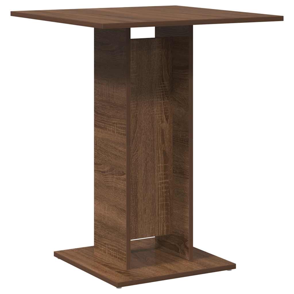 Bistro Table Brown Oak 60x60x75 cm Engineered Wood