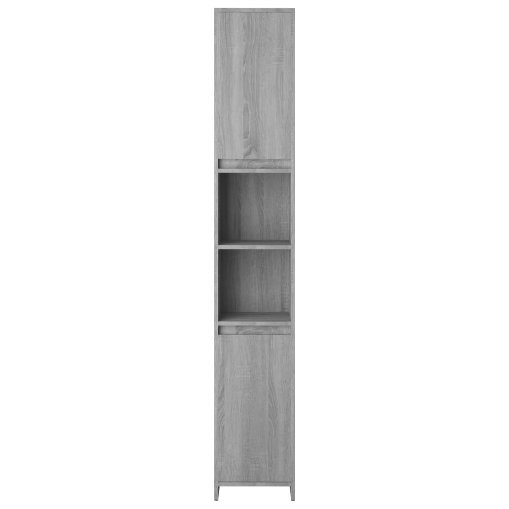 Bathroom Cabinet Grey Sonoma 30x30x183.5 cm Engineered Wood